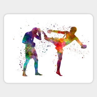 Boxing-muay thai in watercolor Magnet